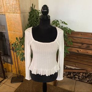 White Long Sleeve Blouse (Honey & Sparkle)